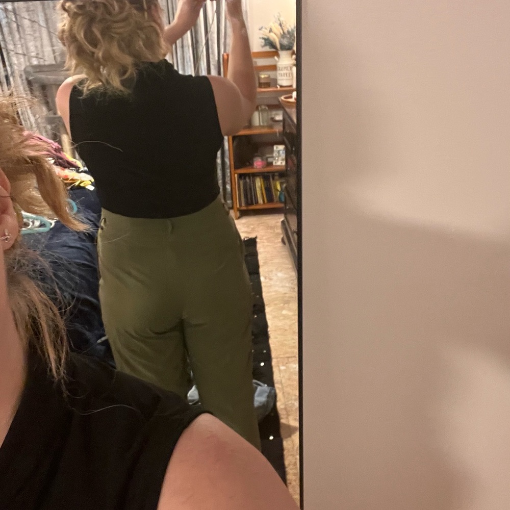 Green dress pants